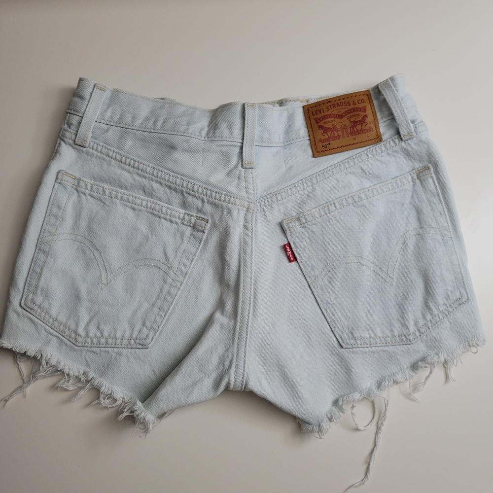 Levi's Light Blue Denim Cutoff Jean Shorts